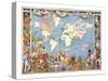 Map: British Empire, 1886-Walter Crane-Stretched Canvas