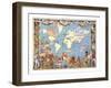 Map: British Empire, 1886-Walter Crane-Framed Giclee Print