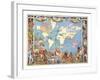 Map: British Empire, 1886-Walter Crane-Framed Giclee Print