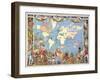 Map: British Empire, 1886-Walter Crane-Framed Giclee Print