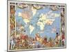 Map: British Empire, 1886-Walter Crane-Mounted Giclee Print