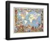 Map: British Empire, 1886-Walter Crane-Framed Giclee Print