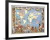 Map: British Empire, 1886-Walter Crane-Framed Giclee Print