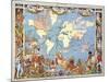 Map: British Empire, 1886-Walter Crane-Mounted Giclee Print