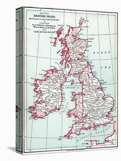 Map: British Isles, C1890-null-Stretched Canvas