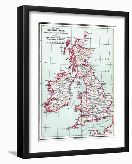 Map: British Isles, C1890-null-Framed Giclee Print