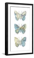 Map Butterflies-Sasha Blake-Framed Giclee Print