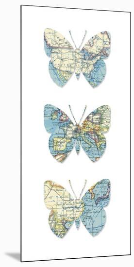 Map Butterflies-Sasha Blake-Mounted Giclee Print
