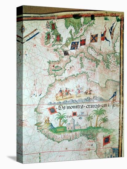 Map by Bastian Lopez Showing Europe, the British Isles and Part of Africa, Portuguese, 1558-Bastiaim Lopez-Stretched Canvas