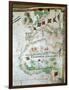 Map by Bastian Lopez Showing Europe, the British Isles and Part of Africa, Portuguese, 1558-Bastiaim Lopez-Framed Giclee Print