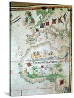 Map by Bastian Lopez Showing Europe, the British Isles and Part of Africa, Portuguese, 1558-Bastiaim Lopez-Stretched Canvas