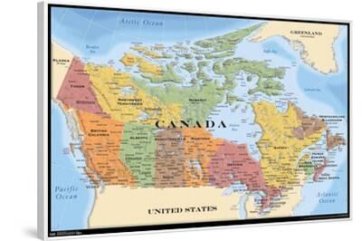 Canadian map with labels