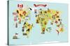 Map - Cartoon-Trends International-Stretched Canvas