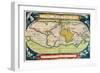 Map Charting Sir Francis Drake's Circumnavigation of the Globe-null-Framed Giclee Print