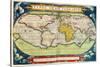 Map Charting Sir Francis Drake's Circumnavigation of the Globe-null-Stretched Canvas