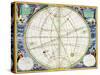 Map charting the movement of the Earth and Planets, 1660-1661-Andreas Cellarius-Stretched Canvas