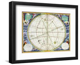 Map charting the movement of the Earth and Planets, 1660-1661-Andreas Cellarius-Framed Giclee Print