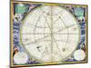 Map charting the movement of the Earth and Planets, 1660-1661-Andreas Cellarius-Mounted Giclee Print