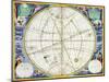 Map charting the movement of the Earth and Planets, 1660-1661-Andreas Cellarius-Mounted Giclee Print