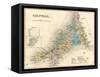 Map, Cornwall C1857-null-Framed Stretched Canvas