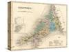 Map, Cornwall C1857-null-Stretched Canvas