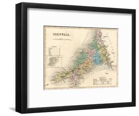 Map, Cornwall C1857-null-Framed Photographic Print