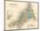 Map, Cornwall C1857-null-Mounted Photographic Print