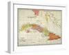 Map: Cuba, 1900-null-Framed Giclee Print