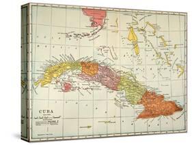 Map: Cuba, 1900-null-Stretched Canvas