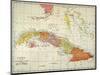 Map: Cuba, 1900-null-Mounted Premium Giclee Print