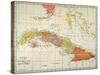 Map: Cuba, 1900-null-Stretched Canvas