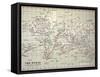Map Darwin's Beagle Voyage South America-Paul Stewart-Framed Stretched Canvas