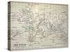 Map Darwin's Beagle Voyage South America-Paul Stewart-Stretched Canvas