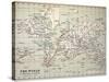 Map Darwin's Beagle Voyage South America-Paul Stewart-Stretched Canvas