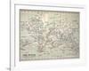 Map Darwin's Beagle Voyage South America-Paul Stewart-Framed Photographic Print