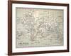 Map Darwin's Beagle Voyage South America-Paul Stewart-Framed Photographic Print