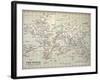 Map Darwin's Beagle Voyage South America-Paul Stewart-Framed Photographic Print