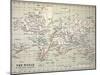 Map Darwin's Beagle Voyage South America-Paul Stewart-Mounted Photographic Print