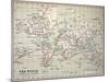 Map Darwin's Beagle Voyage South America-Paul Stewart-Mounted Photographic Print