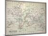 Map Darwin's Beagle Voyage South America-Paul Stewart-Mounted Photographic Print