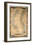 Map Depicting Plantations on the Mississippi River from Natchez to New Orleans, 1858-null-Framed Giclee Print