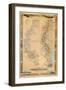 Map Depicting Plantations on the Mississippi River from Natchez to New Orleans, 1858-null-Framed Giclee Print