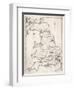 Map Depicting the Network of Roman Settlements in Britain-null-Framed Art Print