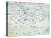 Map Depicting the Principal Monuments of Rome, C.1950-null-Stretched Canvas