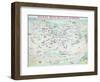 Map Depicting the Principal Monuments of Rome, C.1950-null-Framed Giclee Print