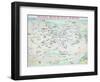 Map Depicting the Principal Monuments of Rome, C.1950-null-Framed Giclee Print