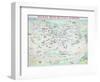 Map Depicting the Principal Monuments of Rome, C.1950-null-Framed Giclee Print