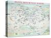 Map Depicting the Principal Monuments of Rome, C.1950-null-Stretched Canvas