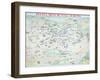 Map Depicting the Principal Monuments of Rome, C.1950-null-Framed Giclee Print