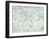 Map Depicting the Principal Monuments of Rome, C.1950-null-Framed Giclee Print